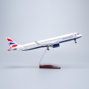 โมเดลเครื่องบินจำลองบริติช 321 แอร์ไลน์ส <span class=keywords><strong>A321</strong></span> Neo ขนาด 44 ซม. สเกล 1:100 พร้อมไฟประดับ ของขวัญ - Product Image 3