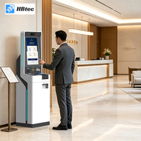 Kiosque tactile personnalisé pour l'enregistrement/décheck-in en libre-service avec distributeur de cartes et scanner de passeport, doté d'un SDK hôtelier