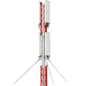 Antena Gsm para telecomunicaciones, cable de acero, enrejado de 30m, mástil Triangular, Torre guiada