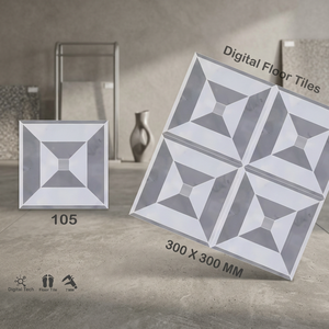Qualité supérieure 300x300mm Gris foncé 12x12 Carrelages de sol en céramique émaillée Design numérique Utilisation de la salle de bain Prix d'exportation compétitifs - Product Image 6