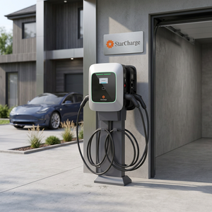 Starcharge Saturn Dual 22kW 44kW Puissance AC Totale IP55 IK10 Certifié MID Station de Recharge Intelligente OCPP pour Véhicules Électriques au Point d'Accueil au Travail - Product Image 4