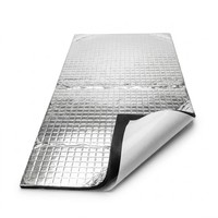 5/10 pièces Tapis insonorisant et isolant thermique pour voiture, en feuille d'aluminium et mousse de caoutchouc, pour portes, toit, capot et coffre