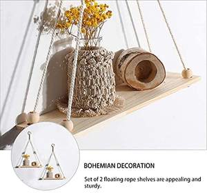 Support de Pot de fleur en macramé, plantes suspendues au mur, étagères artisanales - Product Image 5