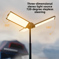 Lampe de camping LED multifonctionnelle, trépied pliable, lampe torche télescopique, magnétique, étanche, lampe de travail d'urgence pour l'extérieur