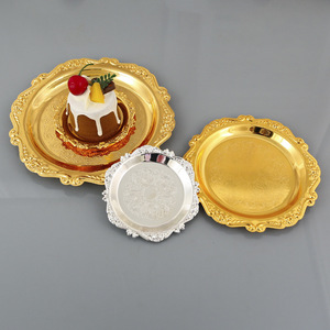 Porta Torta in Metallo Moderno, Vassoio Piccolo Monocolore, Piatto Decorativo per la Casa, Porta Tazze da Tè, Piatto Porta Gioielli, Piatto per Snack - Product Image 3