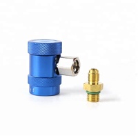 Connecteur rapide de réfrigération en laiton réglable bleu R-1234yf pour climatiseur