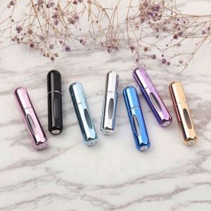 Flacon pulvérisateur de parfum mini rechargeable en aluminium de 5 ml, sérigraphie, vide, format poche, pour parfum, cosmétiques, gouttes pour les yeux, 100 pièces - Product Image 3
