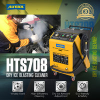 Universal Hts708 Media Blaster 110V 220V Motor de coche Limpiador de carbono Herramienta Máquina de limpieza de chorro de hielo seco para todos los coches