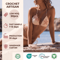 Bikini au crochet de qualité supérieure, design unique, service OEM, vêtements de plage, ensemble de bikini pour femmes