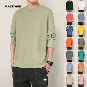 T-shirt unisexe à manches longues ASD23, 100% coton, tissu tricoté uni, impression par sublimation de logo personnalisé pour hommes - Product Image 1