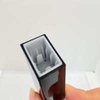 Tube double extrémité noir et or vide pour fond de teint, crème cosmétique, correcteur, avec pinceau, contenant de crème pour emballage de maquillage