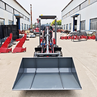 Kleiner Gartenlader 4WD Frontlader Nennlast 500kg Mini-Radlader mit Mehrfachanbaugeräten