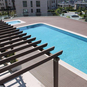 Durevole anti-corrosione resistente ai raggi UV paesaggio esterno padiglione moderno WPC <span class=keywords><strong>giardino</strong></span> pergola in legno - Product Image 5