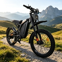 Vélo électrique à double moteur en promotion avec alimentation lithium fiable, idéal pour les terrains accidentés