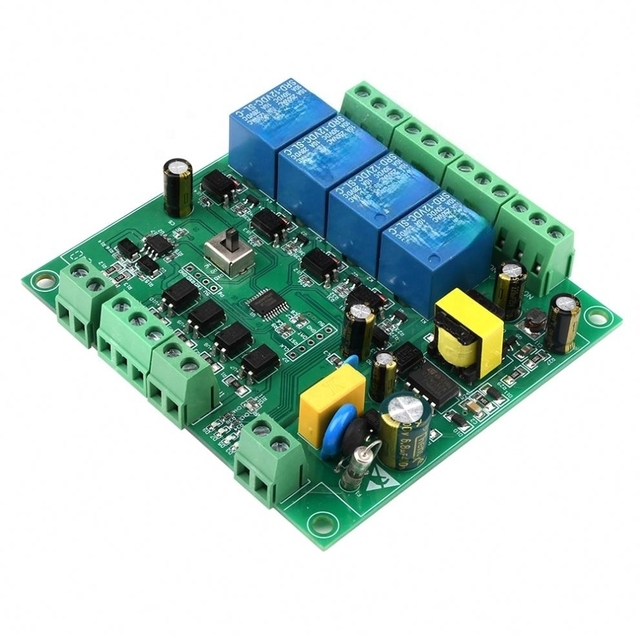 AC220V 4-Channel Relay Module Modbus RTU Support RS485/TTL UART Interface 9600bps For Digital Detection Power Control