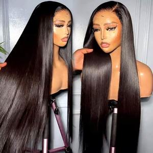 Parrucca Sintetica Mista con Capelli Umani, Vendita all'Ingrosso a Prezzi Convenienti, Parrucca Frontale in Pizzo con Capelli Sintetici e Umani, Parrucca con Capelli Misti - Product Image 1