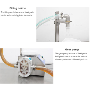 HZPK Small Scale Filling Machine Lotion Shampoo Cosmetics Food Jam Tomato <b>Ketchup</b> Glass Jar Gear Pump Weighing Filling Machines - Product Image 3