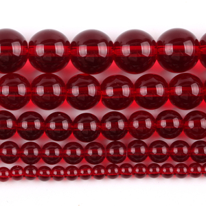 AsVrai U 4mm-12mm Garnet Red Glass Crystal <strong>Beads</strong> Round Loose Charms <strong>Stone</strong> <strong>Beads</strong> for Jewelry Making Findings DIY Bracelet Crafts - Product Image 3