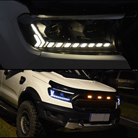 HCMOTIONZ Phares LED pour Ford Ranger 2015-2020 T6 T7 avec Animation de Démarrage et Clignotant Séquentiel