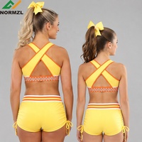 Ensemble de réchauffement scintillant en strass pour cheerleading, tenue de sport personnalisée par sublimation, vêtements d'entraînement pour équipe de cheerleading, club de danse