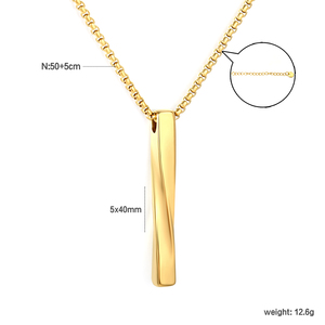 Collar de Barra de Acero Inoxidable Chapado en Oro de 18K, Impermeable, Hipoalergénico, Antideslustre, Minimalista, para Mujer, Uso Diario, Regalo Elegante - Product Image 2