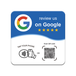 Tarjeta de Menú NFC 213 Programable de 13.56MHz con Código QR, Placa NFC de PVC para Mesa Cuadrada con Reseña de Google - Product Image 2