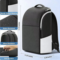 Sac à dos grande capacité pour console PS5/PS5 Slim/PS5 Pro, étui de transport pour manette, sac de rangement pour accessoires de jeu