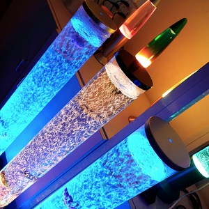 Vente d'usine Lampe LED pour <span class=keywords><strong>aquarium</strong></span> de 3,94 pieds Lampes de sol Tube à bulles pour poissons Lumière nocturne avec 7 effets lumineux et télécommande - Product Image 3