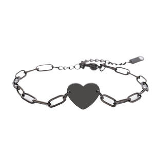 Edelstahl Herzförmiges Armband Blank Laser gravur Druck material Love Fashion Holiday Geschenk Armband Großhandel - Product Image 5