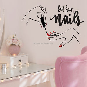 Nail Beauty Stickers muraux Studio Maquillage miroir décoration <span class=keywords><strong>papier</strong></span> <span class=keywords><strong>peint</strong></span> <span class=keywords><strong>Papier</strong></span> auto-adhésif peut être retiré - Product Image 3