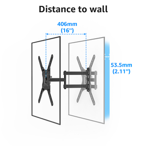 Support <span class=keywords><strong>mural</strong></span> pivotant pour téléviseur de 26 à 60 pouces Base Max VESA 400*400mm pour téléviseur - Product Image 4