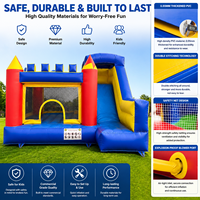 YIBEI Château Gonflable Commercial Intérieur/Extérieur avec Toboggan et Zone de Saut pour Enfants et Adultes – Idéal pour la Location