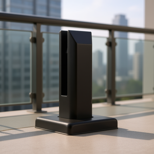 Soporte de barandilla cuadrado negro, 10 unidades, abrazadera de vidrio de 0.31-0.47 pulgadas, abrazaderas de plástico no ajustables para barandilla - Product Image 2