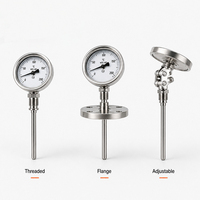 Thermomètre bimétallique industriel intégré, sortie 4-20mA, capteur PT100, personnalisable OEM, moniteur de température à thermocouple, écran LCD