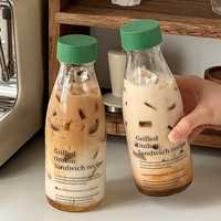 Gobelet portable en verre sodocalcique pour café et eau, avec poignée et corde de levage, bouchon à vis hermétique pour boissons
