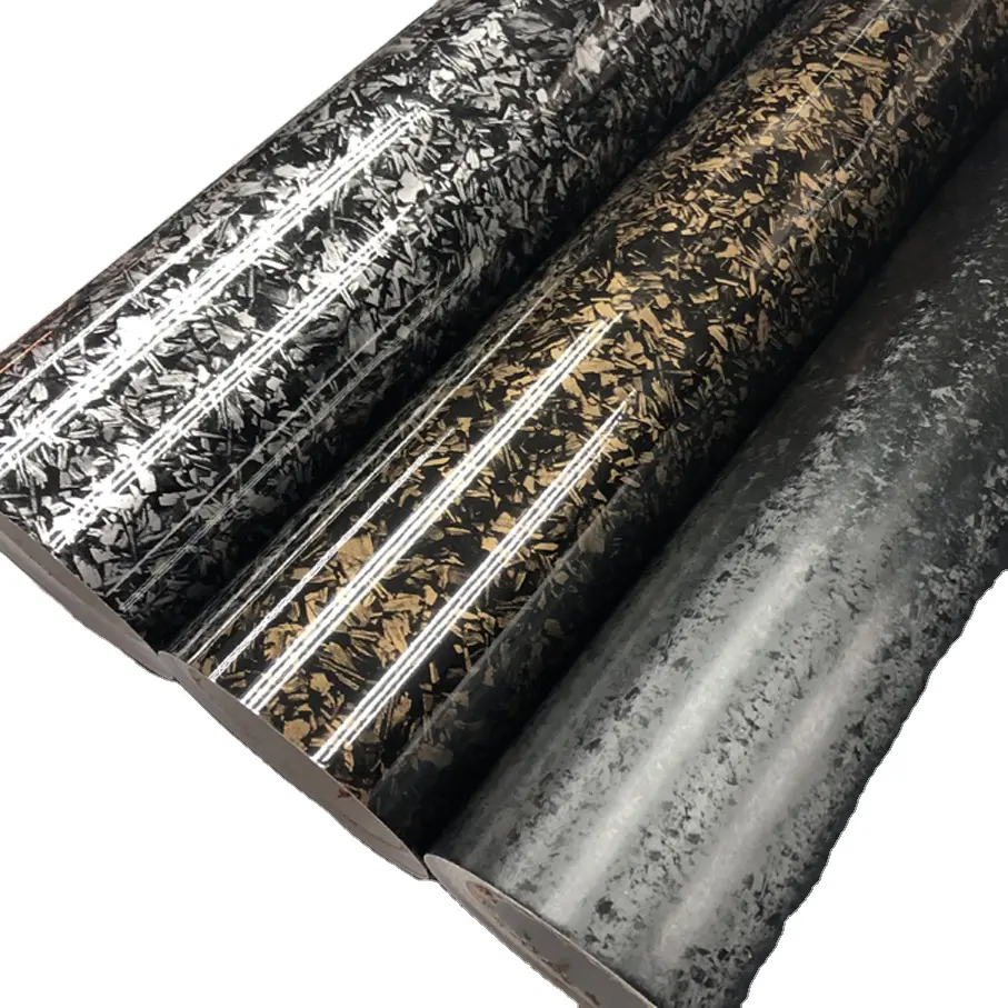 Venda por atacado preço de fábrica 1.52x18m forjado titânio aço fantasma preto 9d alta brilho fibra de carbono preto texturizado vinil