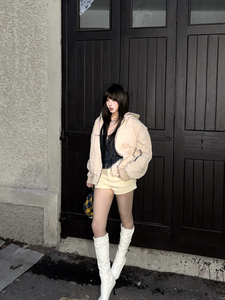 Giacca Invernale da Uomo Impermeabile in Stile Streetwear, Modello Vulture, in Lana/Poliestere, con Motivo a Lettere, Chiusura a Zip, Colore Grigio Lupo - Product Image 2