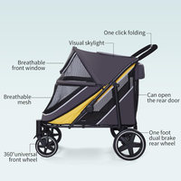 Nouveau modèle 2026 – Poussette pour chien pliable à 4 roues, respirante, souple, imperméable, de qualité supérieure – Vente en gros usine à prix réduit