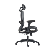 Chaise de bureau ergonomique moderne et confortable en maille avec pivot à 360° et accoudoirs réglables en hauteur, inclinable pour un usage domestique ou au bureau