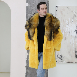 Eccellente <span class=keywords><strong>Cappotto</strong></span> <span class=keywords><strong>in</strong></span> Vera <span class=keywords><strong>Pelliccia</strong></span> di Coniglio Rex <span class=keywords><strong>con</strong></span> Grande <span class=keywords><strong>Collo</strong></span> <span class=keywords><strong>in</strong></span> <span class=keywords><strong>Pelliccia</strong></span> di Procione per <span class=keywords><strong>Uomo</strong></span> - Product Image 5