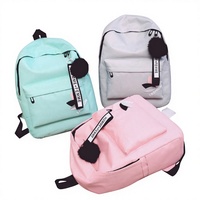 Tas Ransel Sekolah HK Baru 2026 dengan Kanvas Model Terbaru Harga Murah Bahan Poliester Nilon Warna Solid untuk Pelajar Wanita