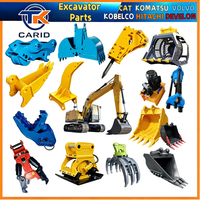 Accessoires pour excavatrices : Brise-roche hydraulique, Grappin à bois, Pulvérisateur, Attache rapide, Plaque vibrante, Compacteur, Godet de criblage