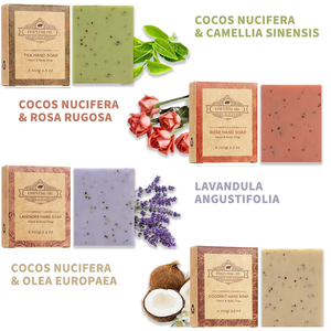 Loạt Các Gói 100% Tự Nhiên Hữu Cơ Làm Bằng Tay Màu Đen Chà Xà Phòng Cơ Thể Mặt Nhà Máy Dựa Dựa Lạnh Quá Trình Mens Thanh Xà Phòng Kit - Product Image 2
