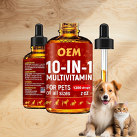 Supplément de multivitamines liquides OEM pour chiens Gouttes quotidiennes avec glucosamine, vitamine B, C et D3 Soutien des articulations et des hanches, de la peau et du pelage