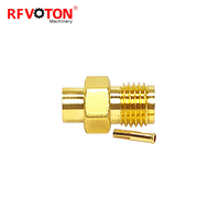 Suministro de fábrica para conector hembra SMA recto para Cable semirrígido RG402 0.141 contacto de latón de 50 ohmios para aplicaciones RF