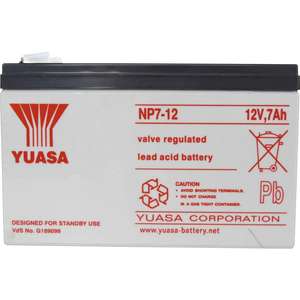Batería Yuasa NP7-12 12V 7Ah VRLA para uso industrial en UPS - Product Image 2