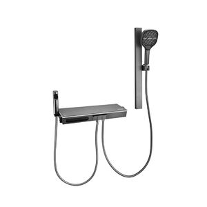 ชุดฝักบัวพร้อมสายฉีดแบบติดผนังสำหรับอพาร์ทเมนต์ขนาดเล็ก ระบบฝักบัวควบคุมอุณหภูมิแบบเทอร์โมสแตติก พร้อมไฟ LED สร้างบรรยากาศ - Product Image 2
