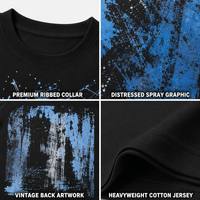 T-shirt Oversize en Coton Lourd 240 GSM Personnalisé avec Impression Sérigraphique Effet Pinceau, Slogan Archivistique, Style Streetwear, Fabricant OEM ODM