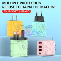 Chargeur rapide de téléphone portable 20w 40w 60w pour Samsung Bloc de chargeur super rapide USB type C coloré pour adaptateur mural promax de téléphone