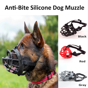 Vente en gros de muselières pour chiens de plusieurs tailles muselières en silicone souple pour animaux de compagnie anti-aboiement de chiens anti-consommation muselières anti-bitines - Product Image 2